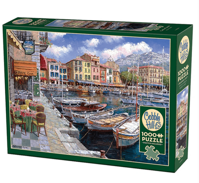 Cobble Hill 1000 Piece Jigsaw Puzzle Cafe in Cassis