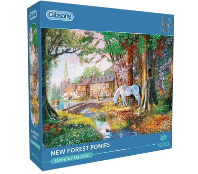Gibson 1000 Piece Jigsaw Puzzle New Forest Ponies