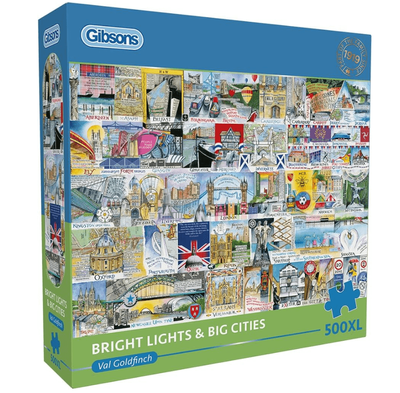 Gibson 500XL Piece Jigsaw Puzzle Bright Lights &amp; Big Cities