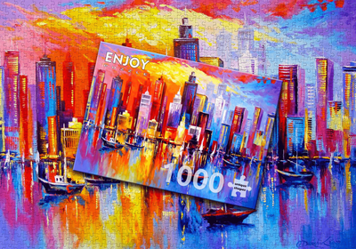 Enjoy 1000 Piece Jigsaw Puzzle Evening New York