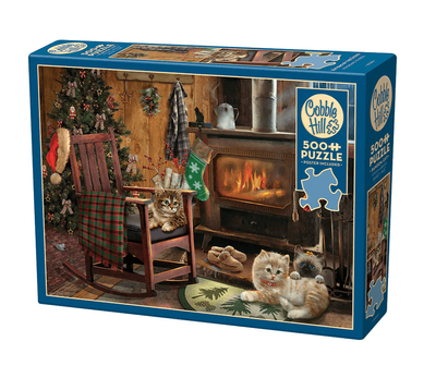 Cobble Hill 500 Piece Jigsaw Puzzle Kittens By The Stove