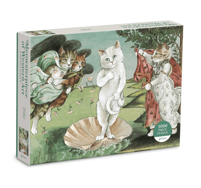 Galison 1000 Piece Jigsaw Puzzle: Meowsterpiece of Western Art Birth of Venus
