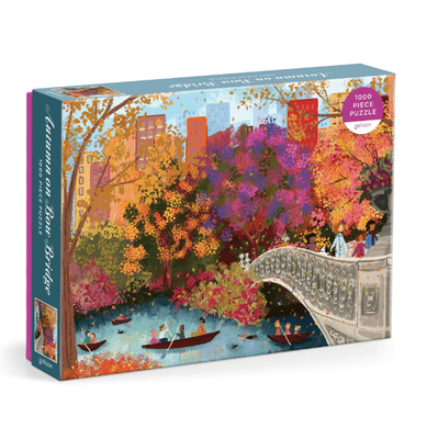 Galison 1000 Piece Jigsaw Puzzle: Joy Laforme Autumn on Bow Bridge