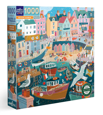 eeboo 1000 Piece Jigsaw Puzzle Seaside Harbour