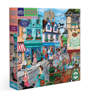 eeboo 1000 Piece Jigsaw Puzzle Village by the Sea