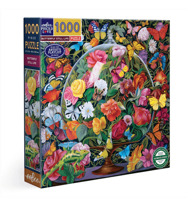 eeboo 1000 Piece Jigsaw Puzzle Butterfly Still Life