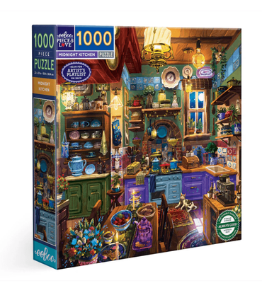 eeboo 1000 Piece Jigsaw Puzzle Midnight Kitchen