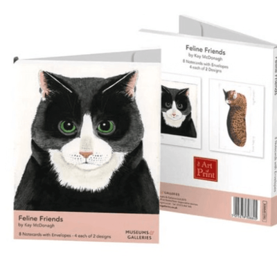 Museums &amp; Galleries Feline Friends 8 Pack Folio Blank Cards