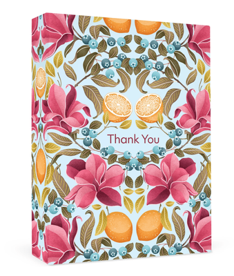 Pomegranate Catherine Marion Lemons &amp; Magnolia 10 Pkt Thank-you Boxed Note-cards