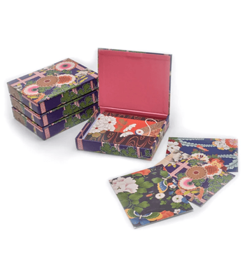 Pomegranate Japanese Decorative Designs Keepsake Boxed Blank Notecard Assortment