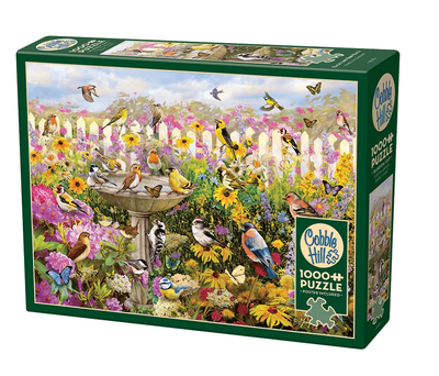 Cobble Hill 1000 Piece Jigsaw Puzzle: Backyard Bird Bath
