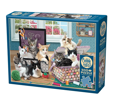 Cobble Hill 500 Piece Jigsaw Puzzle: Crafty Kittens