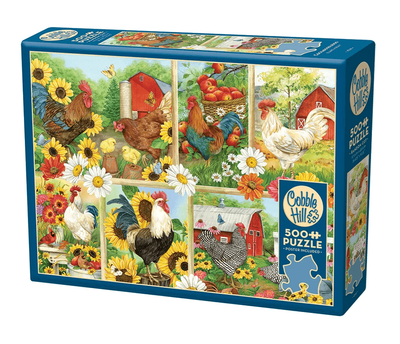 Cobble Hill 500 Piece Jigsaw Puzzle: Cockadoodledo
