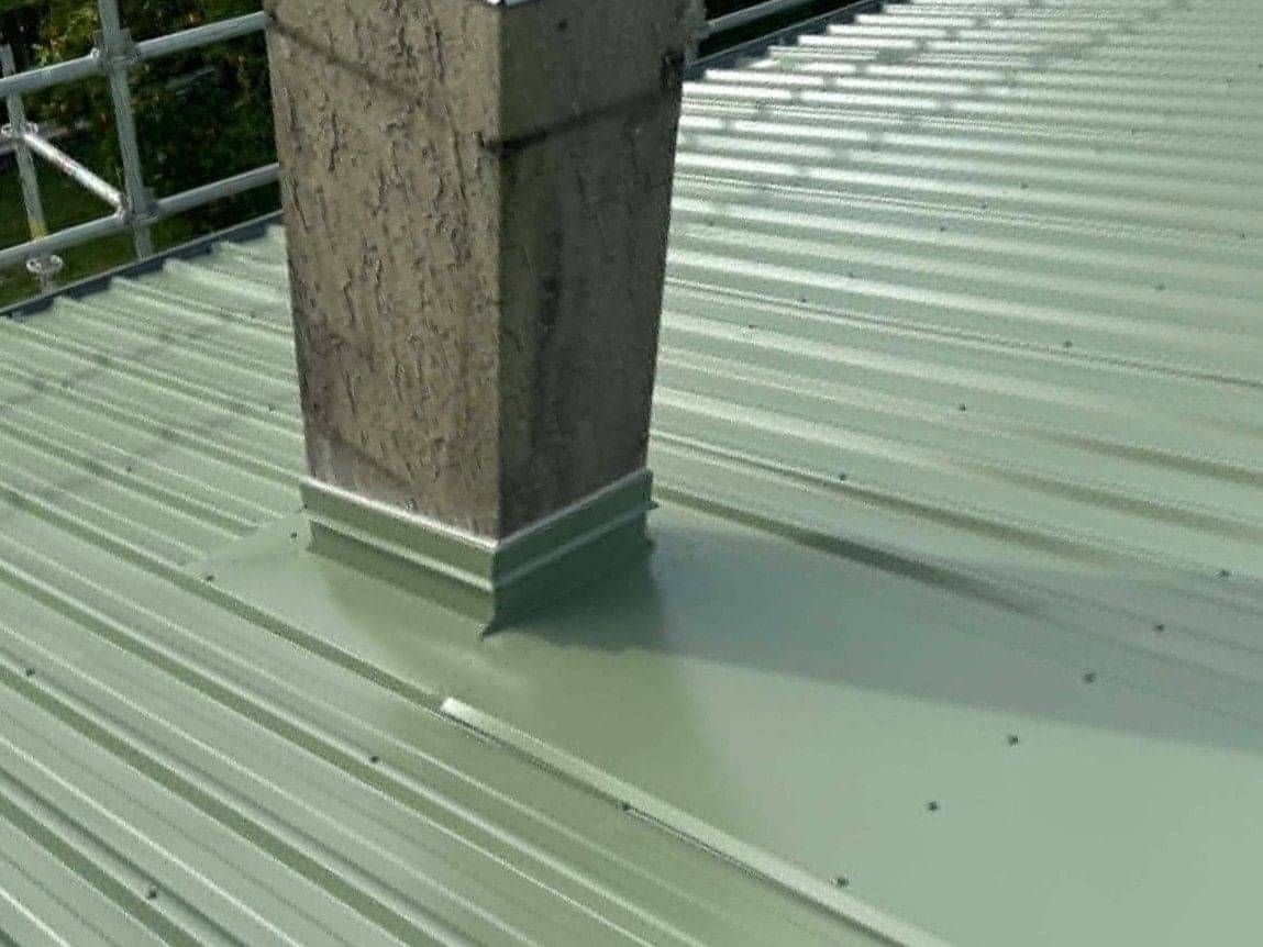 Closeup of Colorsteel Maxam new roof for Kaikohe home