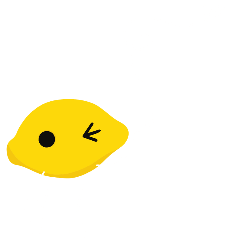 Lemonface character throwing a paper airplane