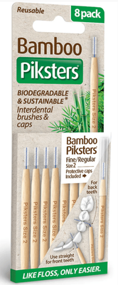 Size 2 Bamboo Piksters (White)