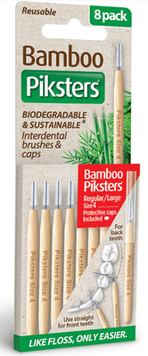 Size 4 Bamboo Piksters (Red)