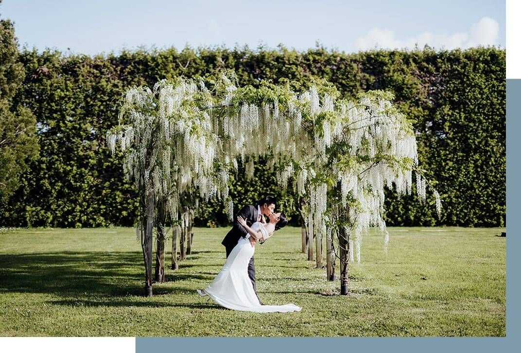 Markovina Vineyard Estate Happy couple posing for photo