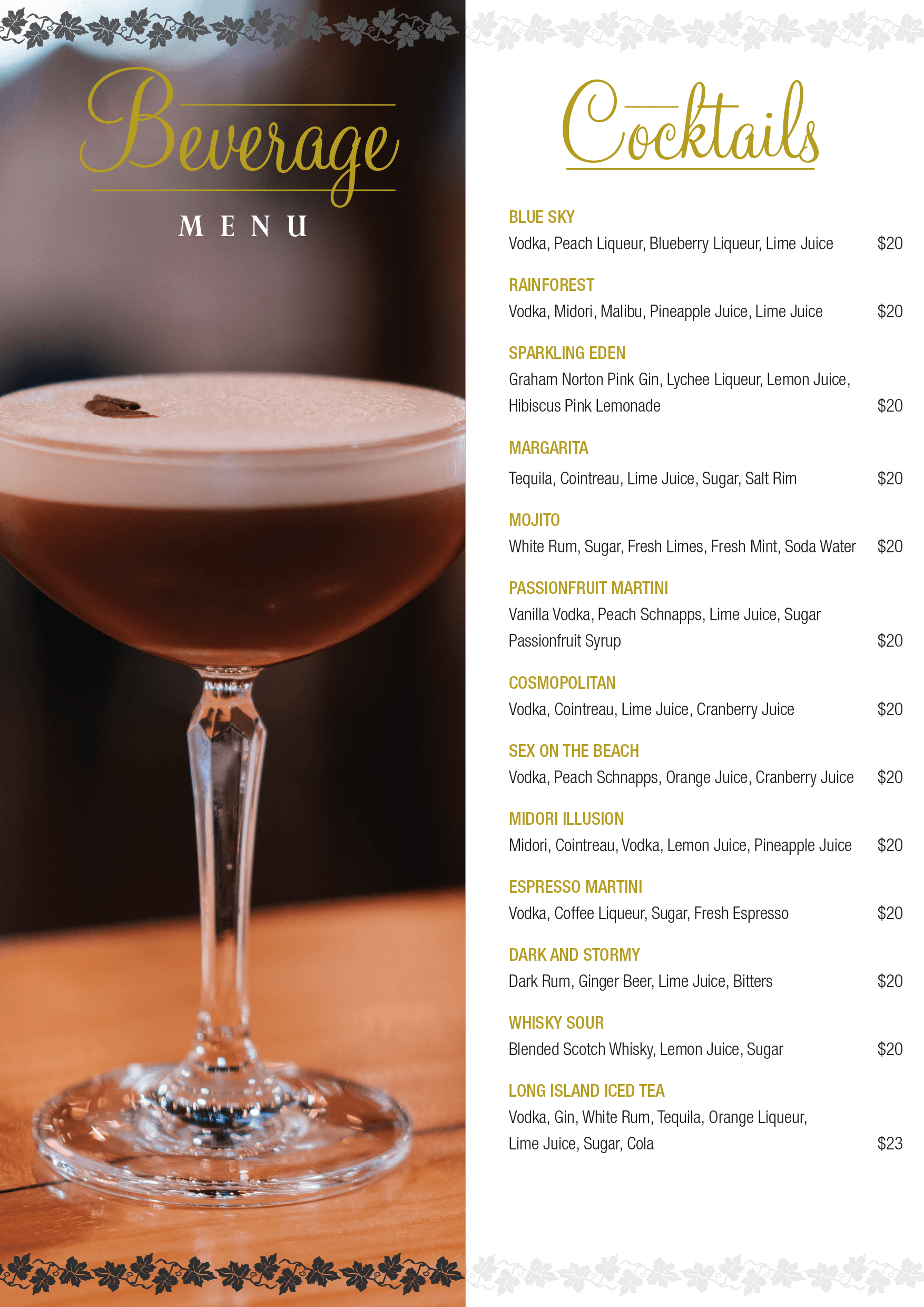 Markvovina Estate Beverage List Page 3