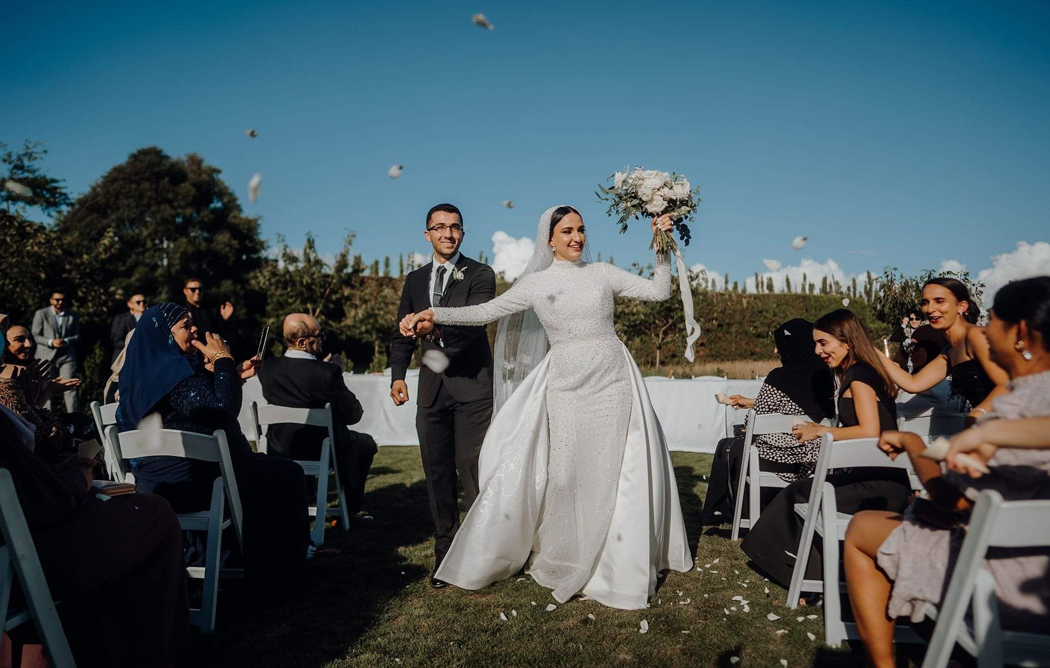 Markovina Vineyard Estate Wedding Venue Happy bridal Couple