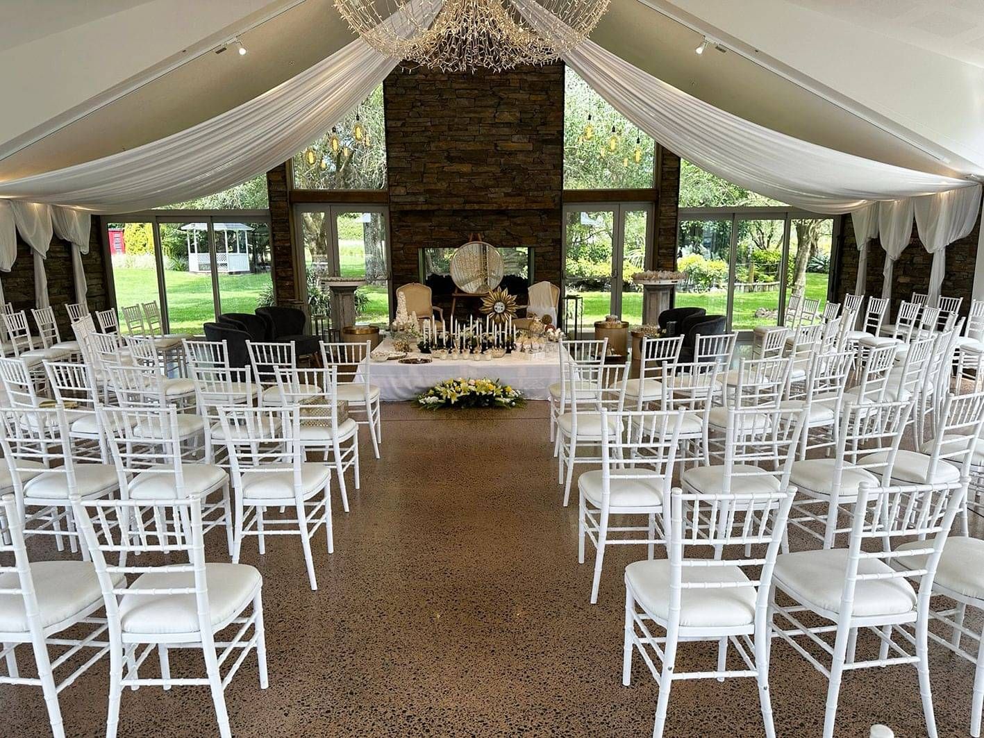 mother's day lunch set up at Markovina