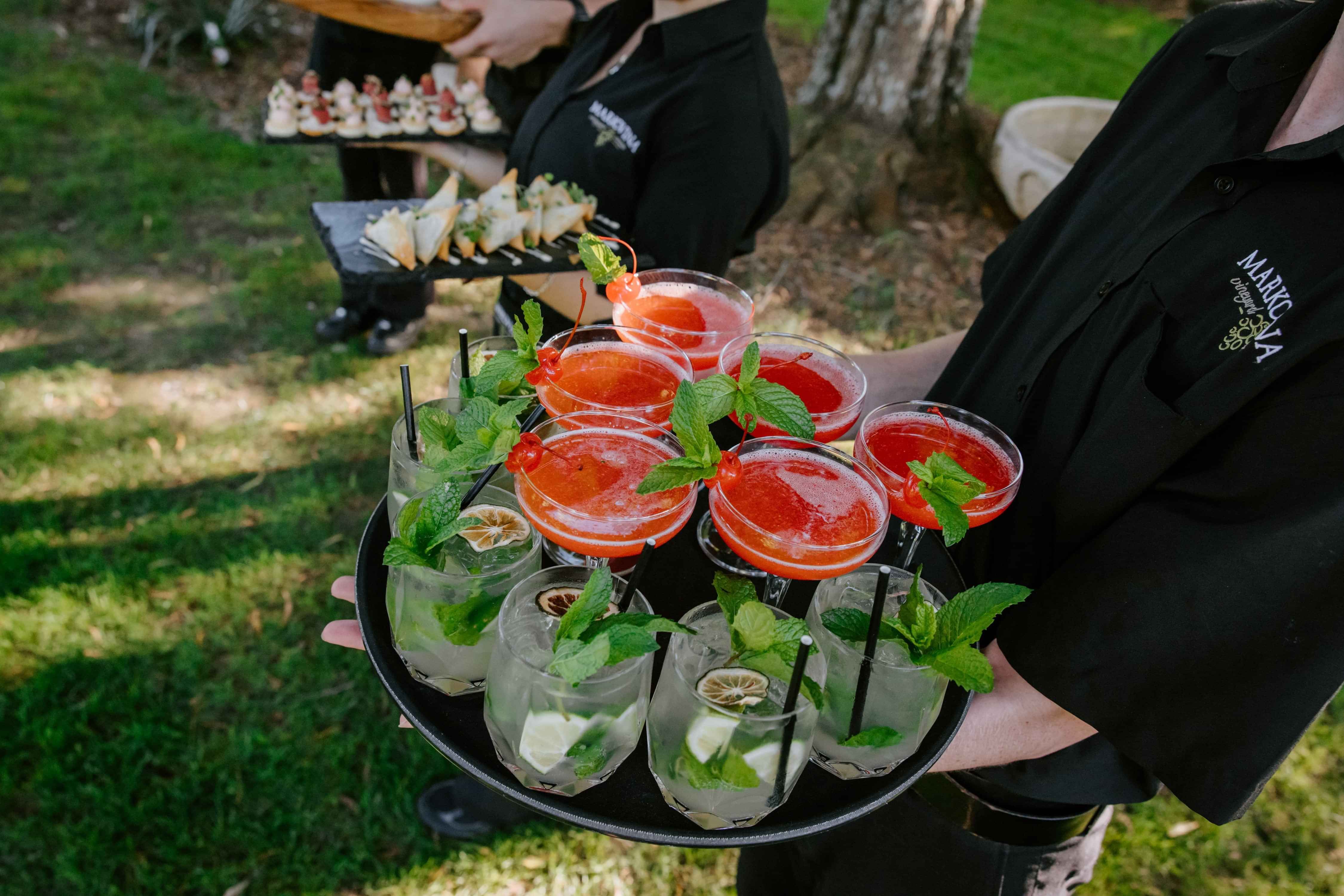 Markovina Vineyard Estate His & Hers Cocktails for the Bridal Party