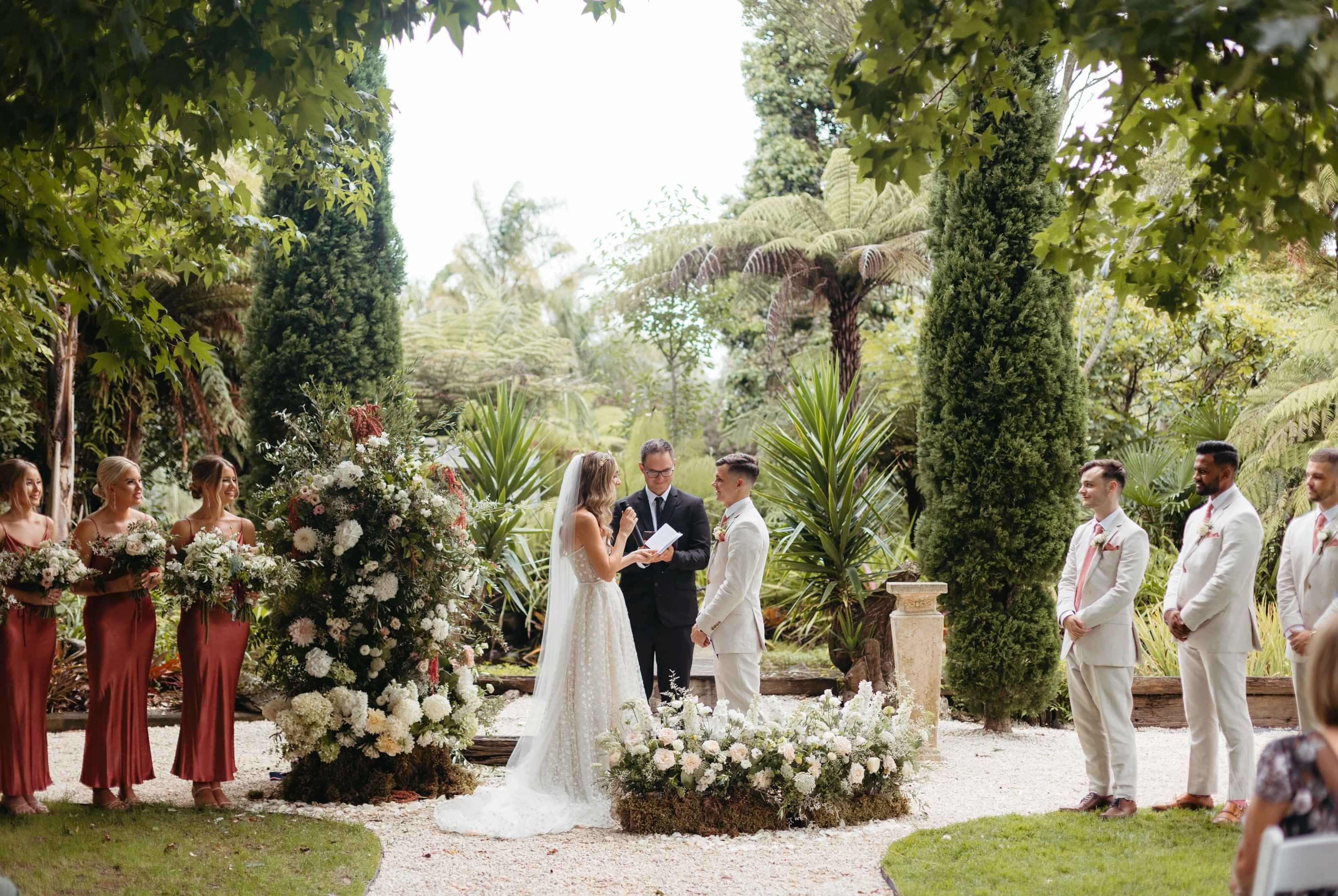 Markovina Vineyard Estate Wedding Venue Barrel Waterfall Ceremony