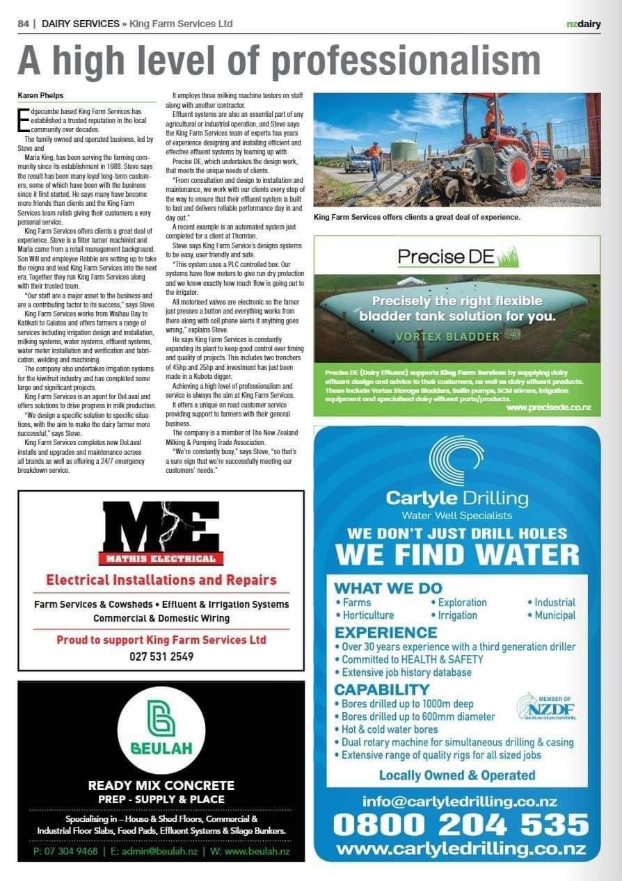 Dairy NZ King Farm Services
