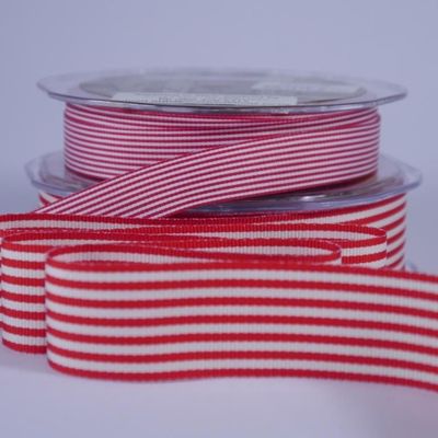 Candy Red/White 25mmX50M GG Stripe