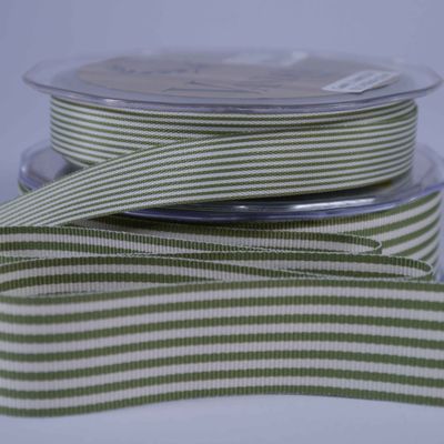 Candy Olive/White GG Stripe 25mm X 50M