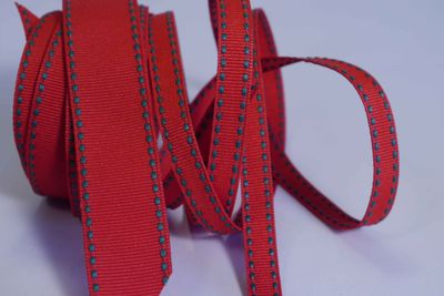 Stitch Grosgrain Red/Green