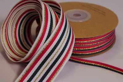 Metallic Stripe Red/Green/Gold