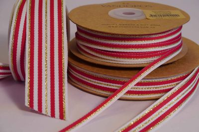 Metallic Stripe Red/Gold