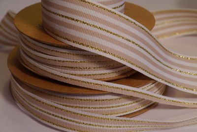 Metallic Stripe Latte/Gold