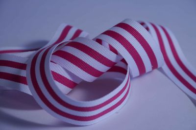 Pavilion Fuchsia/White GG Stripe 25mm X 25M