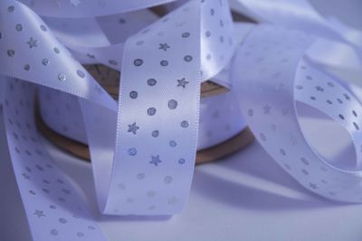 Foil Satin Starry Night White/Silver 25mm X 25M