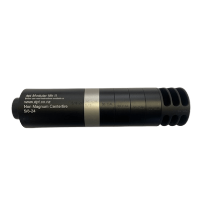 CENTERFIRE MUZZLE FORWARD MODULAR WITH S/S BLAST BAFFLE AND MUZZLE BRAKE CAP 223WSSM, 30/06 MK2