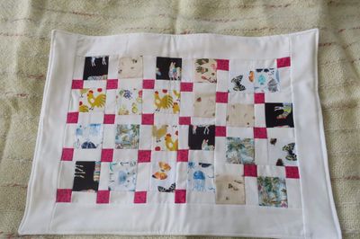 Doll quilt. Disappearing 9 patch pattern