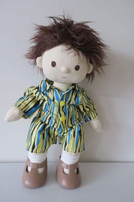 Pajamas, blue and yellow, fits Dinkum Dolls - 35cm