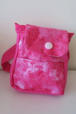 Backpack, pink sparkle