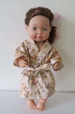 Dressing gown, animal print, fits 30cm dolls