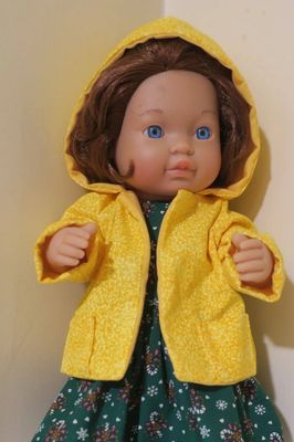 Hoodie, yellow, fits 30cm  doll