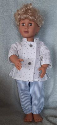 Chef outfit, fits 46cm doll