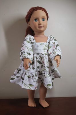 Doll tier dress, Christmas, 46cm doll