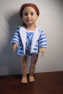 Doll swim set, blue, 46cm doll