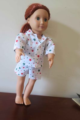 Doll pajamas, stars, 46cm doll