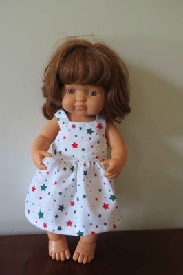 Doll dress, stars, 38cm doll