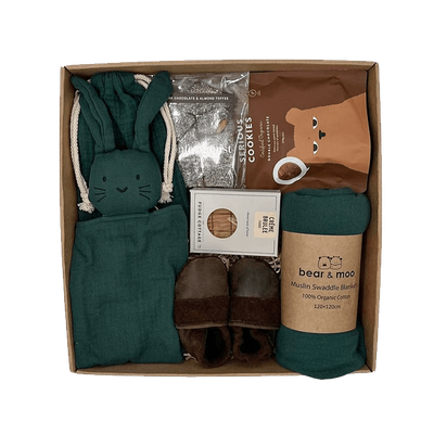 Deluxe Welcome Baby Gift Box - Forest Green