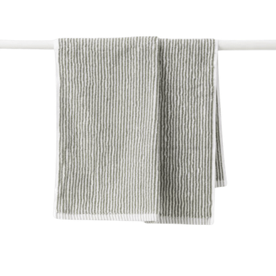 Stripe Cotton Hand Towel | Olive