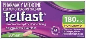 Telfast 180mg 50 Tablets